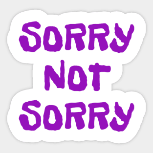 'Sorry Not Sorry' Sarcastic Fun Tee Sticker